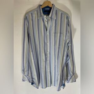 5 for $25🔥Express Striped Blue Long Sleeve Shirt Large